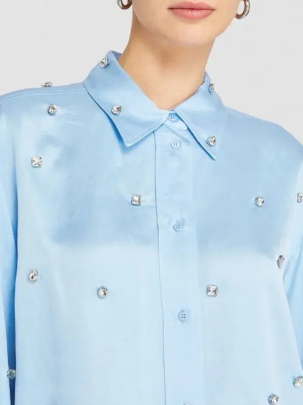 SANDRO  embellished button down  blouse - Picture 13 of 17
